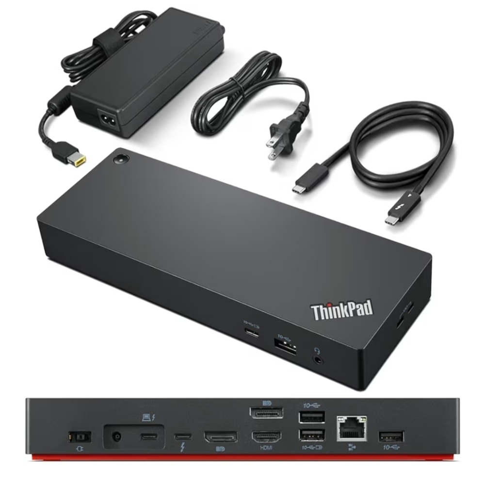 (001) Lenovo ThinkPad Universal Thunderbolt 4 Dock, 4 Displays, Power Charging